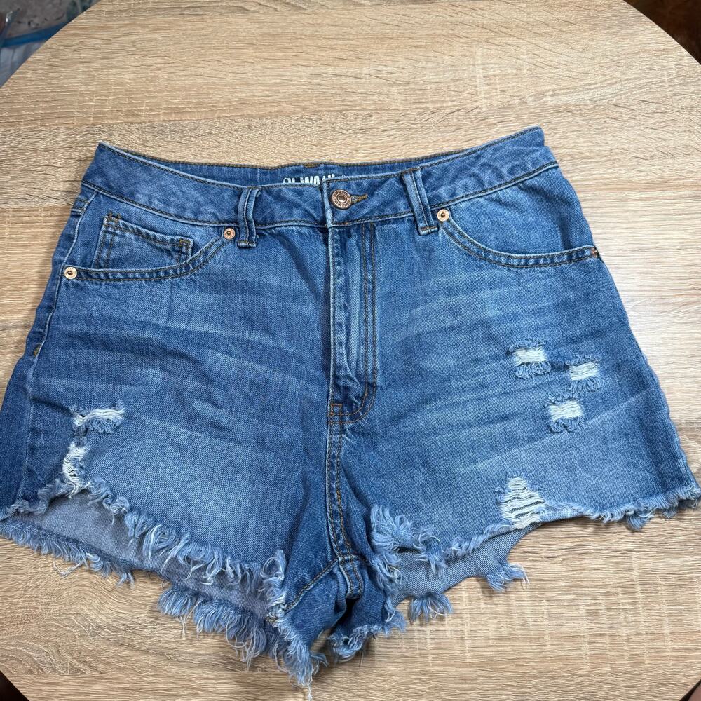 Rewash womens denim shorts size 9/29 distressed cut off summer spring beach